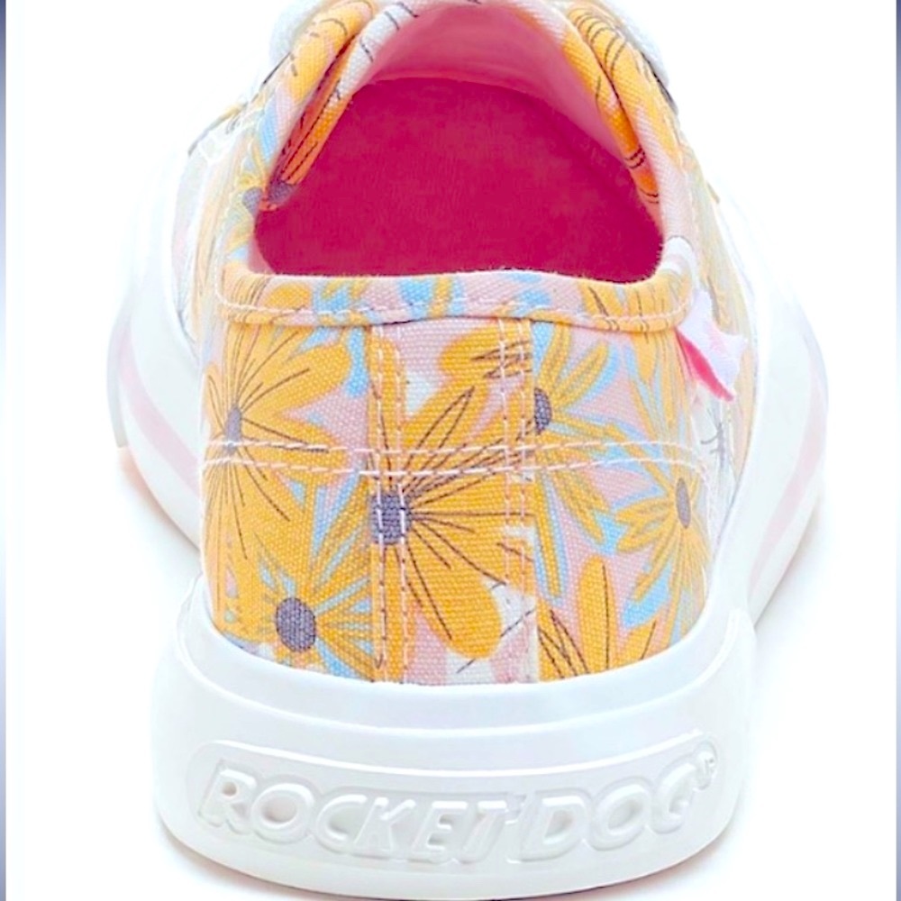 NEW ROCKET DOG Sneaker Jumpin Beverly Women Size 10M Pink Yellow Floral - Picture 10 of 11